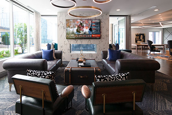 Alexan Rec-Room-Main-Entrance Alexan Rec Room sitting area AV